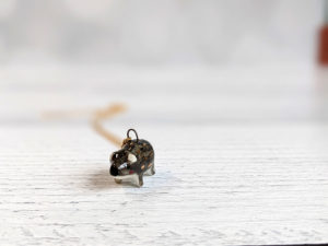 porcelain wombat pendant