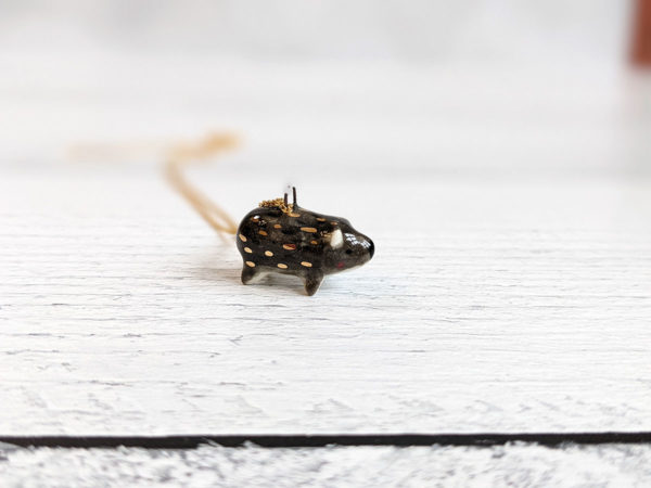 porcelain wombat pendant