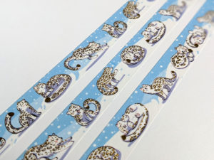 snow leopard washi tape