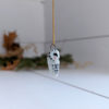 porcelain snowy owl pendant