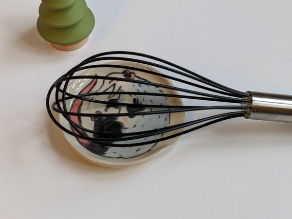 opossum spoon rest ceramic handmade