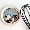 opossum spoon rest ceramic handmade