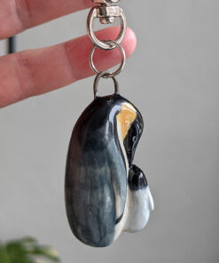 Porcelain Penguin Keychain