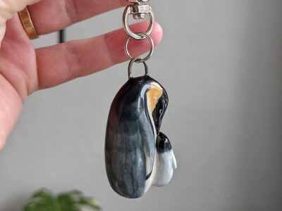 Porcelain Penguin Keychain