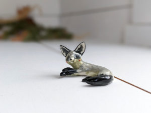 bat eared fox figurine