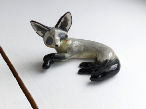 bat eared fox figurine