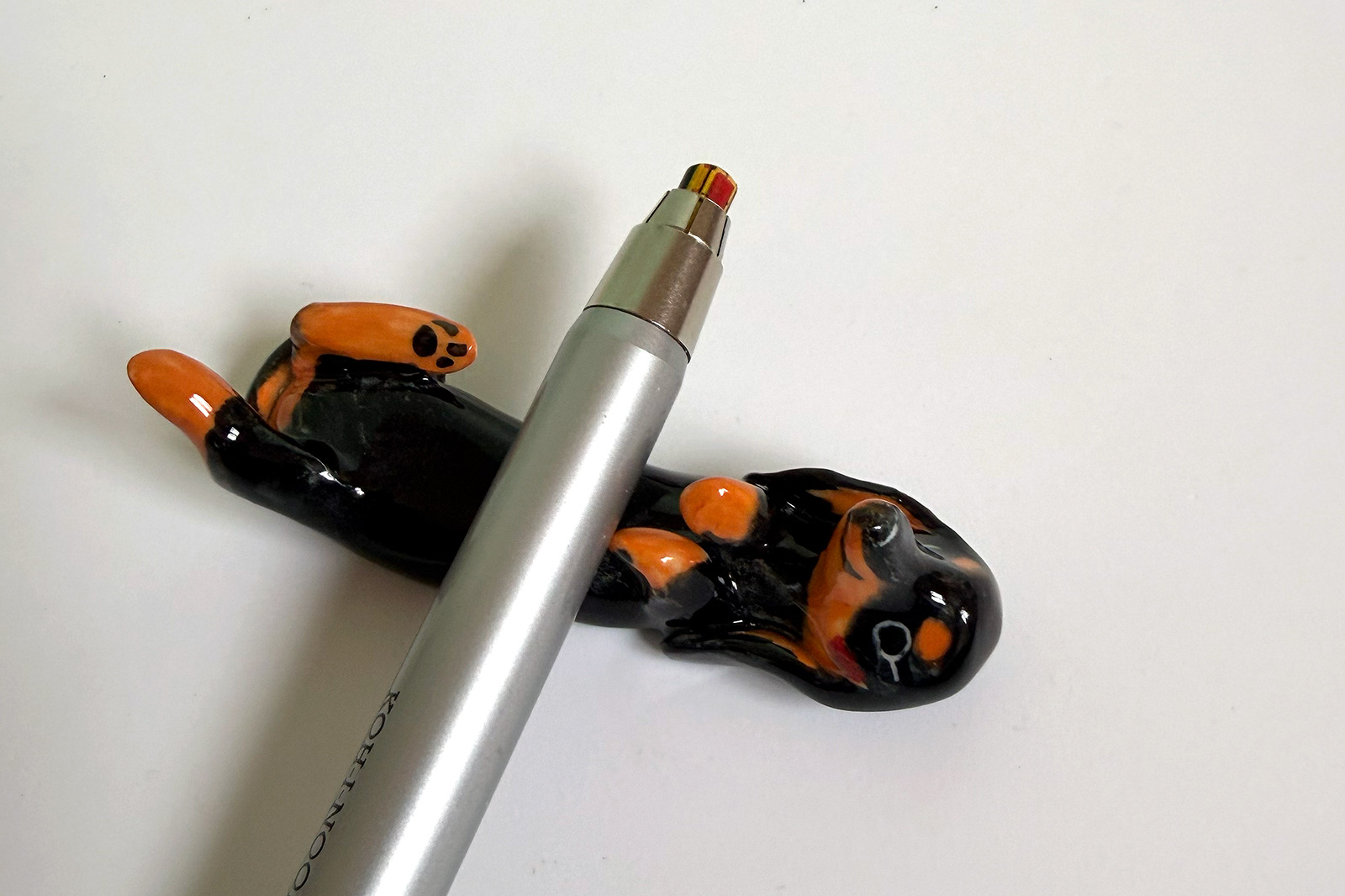 Alternative view of Ceramic Daschund Brush Holder