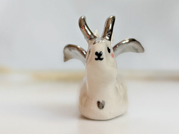 porcelain jackalope bat wings