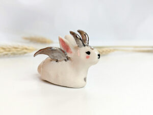 porcelain jackalope bat wings