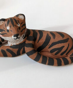 red clay matte tiger figurine