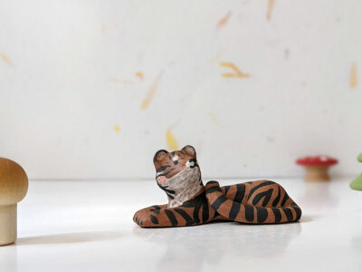 red clay matte tiger figurine