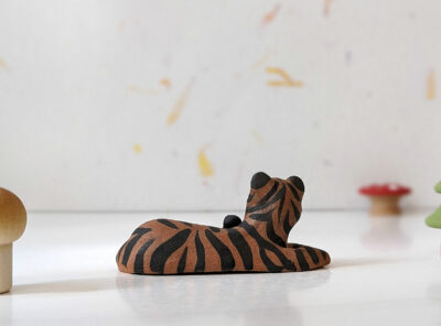 red clay matte tiger figurine