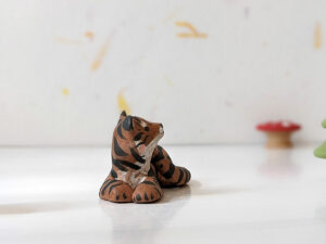 red clay matte tiger figurine