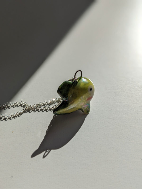 lumpfish porcelain pendant