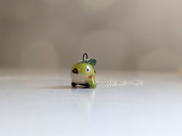 lumpfish porcelain pendant