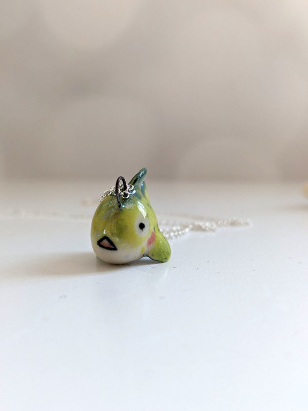 lumpfish porcelain pendant