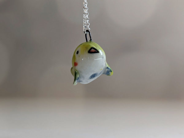 lumpfish porcelain pendant