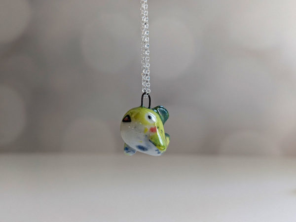 lumpfish porcelain pendant