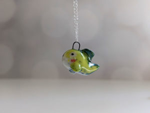 lumpfish porcelain pendant