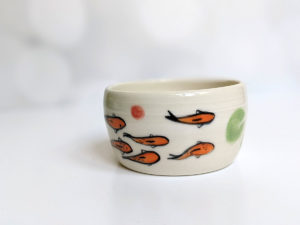 tumbler porcelain handmade koi carp