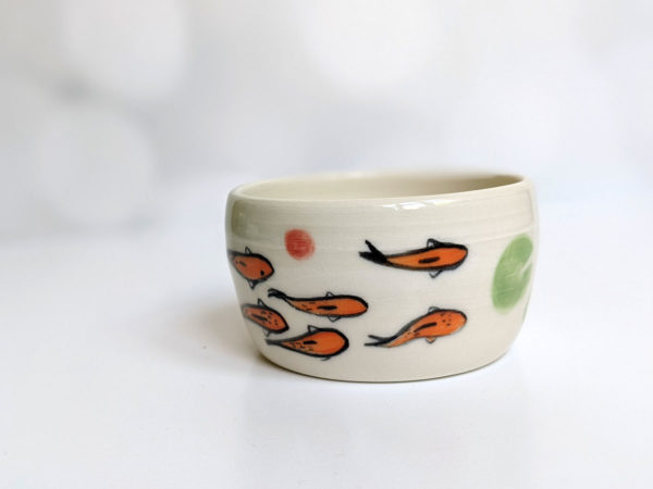 tumbler porcelain handmade koi carp