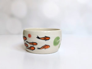 tumbler porcelain handmade koi carp