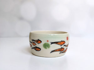 tumbler porcelain handmade koi carp