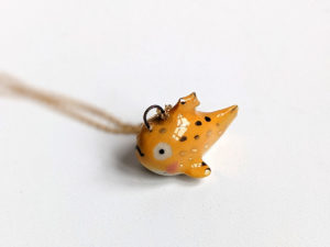 lumpfish porcelain pendant