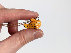 lumpfish porcelain pendant