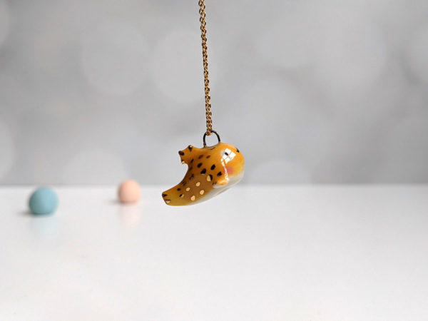 lumpfish porcelain pendant