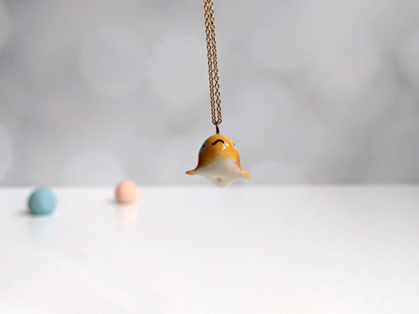 lumpfish porcelain pendant