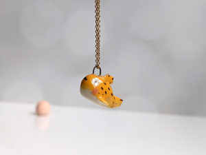 lumpfish porcelain pendant