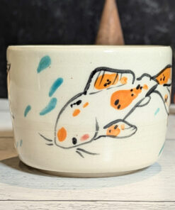 tumbler porcelain handmade koi carp
