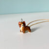 handmade porcelain pendant brown bear