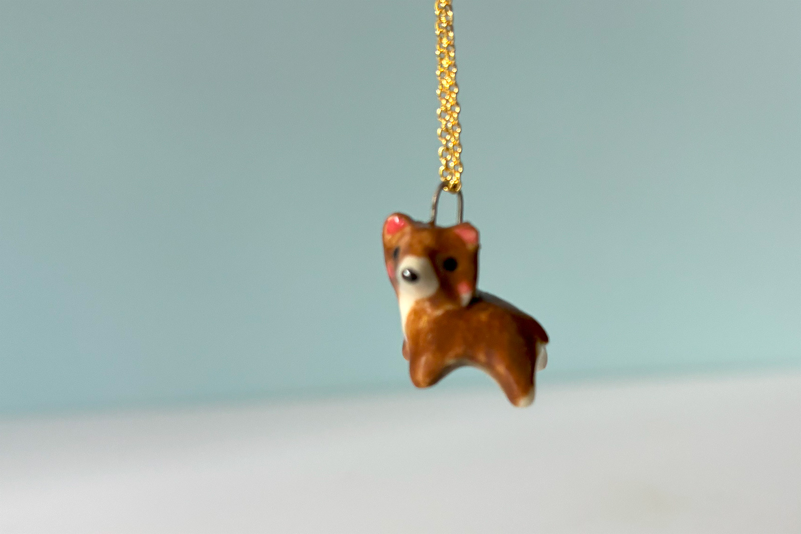Alternative view of Porcelain Pendant - Brown Bear