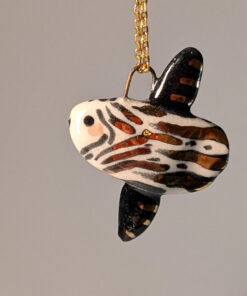 slender sunfish pendant with gold