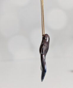 betta splendens fish porcelain pendant