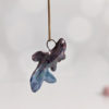 betta splendens fish porcelain pendant