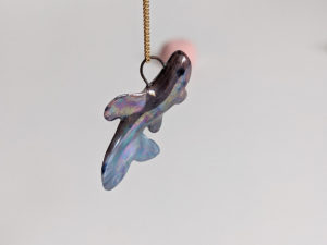 vbetta splendens fish porcelain pendant