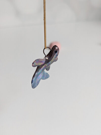 vbetta splendens fish porcelain pendant