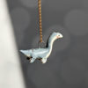 plesiosaur pendant grey gold