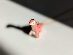 plesiosaur pendant pink gold