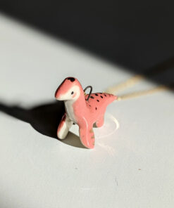 plesiosaur pendant pink gold