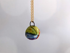 pride rainbow isopod pendant porcelain