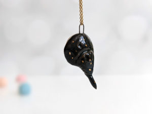 horseshoe crab pendant limule porcelain