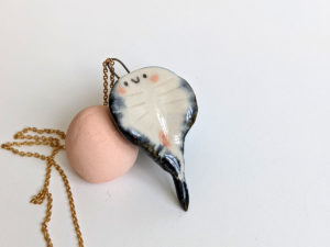 horseshoe crab pendant limule porcelain