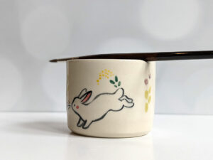 handmade stoneware artist cup for painting