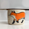 handmade stoneware artist cup for painting