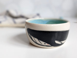 porcelain cup blue whale