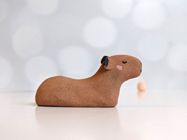 red clay capybara figurine